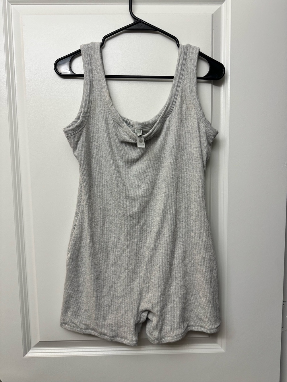 SKIMS Light Gray Tank Romper Pajama